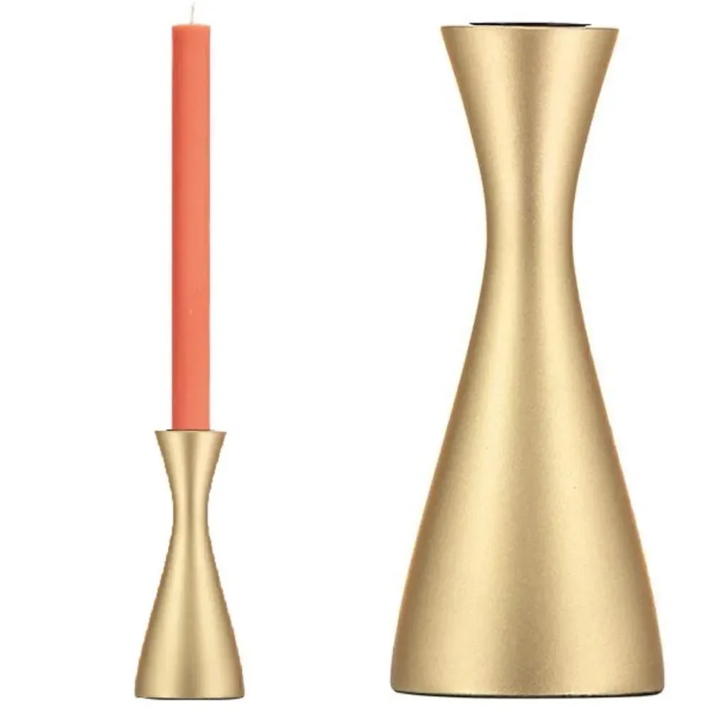 BRITISH COLOUR STANDARD 5.9” Old Gold Hand Turned Wooden Candle Holder-NEW!
